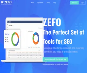 Zefo.com(The perfect set of tools for SEO) Screenshot
