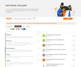 Zegist.com(Share stories that matter to you on . Make new friends) Screenshot