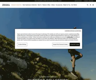 Zegna.com(Ermenegildo Zegna menswear) Screenshot