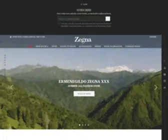 Zegna.us(Visit our United States online store and discover ZEGNA menswear collection) Screenshot