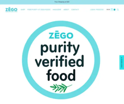 Zegofoods.com(Clean food to deliciously support your diet & health) Screenshot