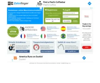 Zehnfinger.com(KOSTENLOSER ONLINE MASCHINENSCHREIBKURS) Screenshot