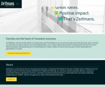 Zeifmans.ca(Full-service tax, accounting and business consulting firm) Screenshot