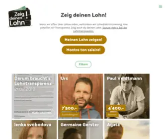 Zeigdeinenlohn.ch(Zeig deinen Lohn) Screenshot