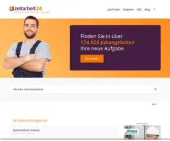Zeitarbeit24.de(Die Jobbörse im Internet für Zeitarbeit) Screenshot