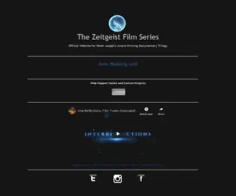 Zeitgeistmovie.com(Official website for the Zeitgeist Film Series by Peter Joseph. Films include Zeitgeist) Screenshot