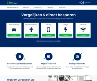 Zeker.com(Vergelijk al je Vaste Lasten en Bespaar) Screenshot