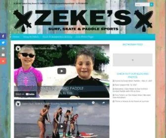 Zekessurfandpaddle.com(ZEKES SURF) Screenshot