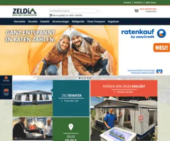 Zeldi.de(Zeldi ist Dein persönlicher Zeltberater im Internet) Screenshot