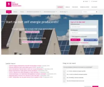 Zelfenergieproduceren.nl(Zelf energie produceren is simpel) Screenshot