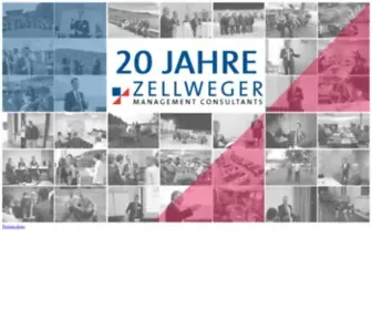 Zellweger.com(20 Jahre Zellweger Management Consultants AG) Screenshot