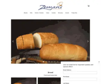 Zemanskosherbakery.com(Zeman's Bakery) Screenshot