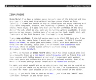 Zenasprime.net(Personal Website for Zenasprime) Screenshot