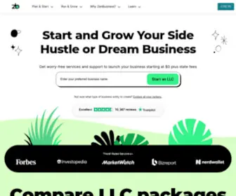 Zenbusiness.com(Start & Grow Your Business with the ZenBusiness Platform) Screenshot