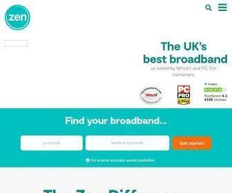 Zen.co.uk(Top Rated Home & Business Broadband Providers) Screenshot