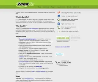 Zend.to(Official Home Page for ZendTo) Screenshot