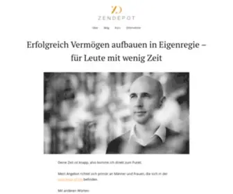 Zendepot.de(Entspannt investieren in Eigenregie) Screenshot