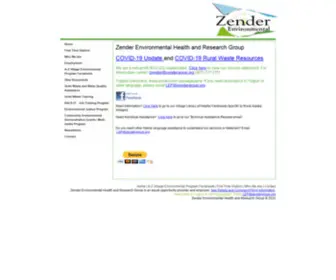 Zendergroup.org(Zender Environmental) Screenshot