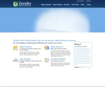 Zendio.com(Email Tracking) Screenshot