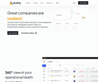 Zenduty.com(End-to-end Incident Management and Response Orchestration) Screenshot