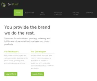 Zenfront.com(Web-to-Print Solutions by ZenPrint) Screenshot