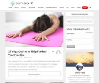Zenfulspirit.com(Mindfulness, Meditation, Personal Growth) Screenshot