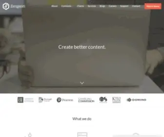 Zengenti.com(Creators of the contensis content management system) Screenshot