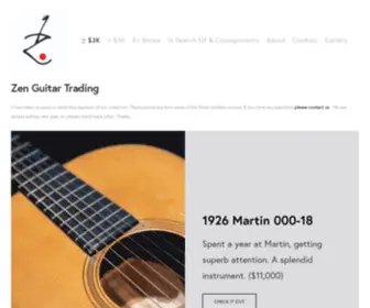 Zenguitartrading.com(Zen Guitar Trading) Screenshot