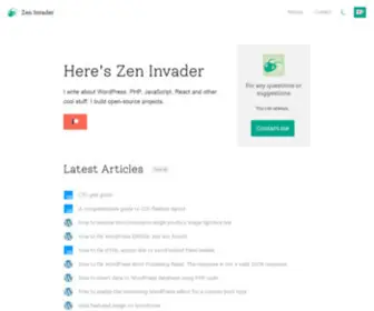 Zeninvader.com(Web design and development blog) Screenshot