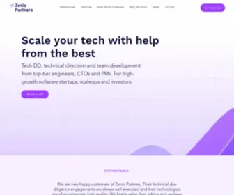 Zeniopartners.com(Technical Due Diligence) Screenshot