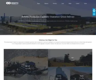 Zenithcrusher.com(Crusher, stone crusher, aggregate processing equipment for sand, quarry, mining and construction) Screenshot