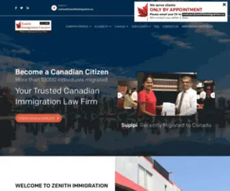 Zenithimmigration.ca(Canada Immigration) Screenshot