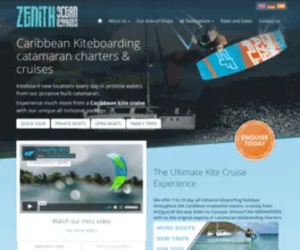 Zenithoceanvoyages.net(Caribbean Kiteboarding & Kitesurfing Cruises by catamaran) Screenshot