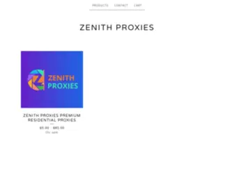 Zenithproxies.com(Zenith Proxies) Screenshot