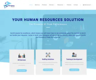 Zenithsi.com(Your Human Resources Solution) Screenshot