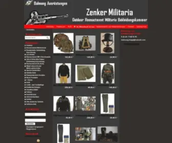 Zenker-Militaria.de(Militaria Outdoor Reenactment) Screenshot