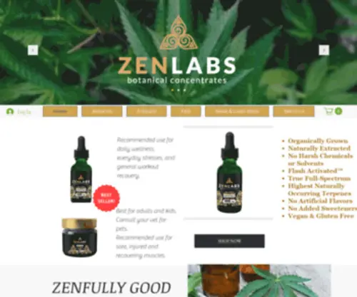 Zenlabsusa.com(Zenlabs) Screenshot