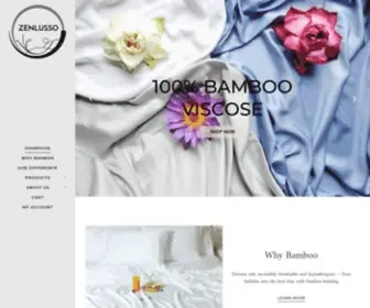 Zenlusso.com(Best Bamboo Sheets) Screenshot