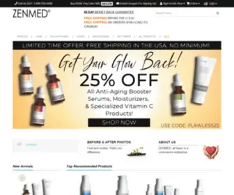 Zenmed.com(ZENMED Skincare Products) Screenshot