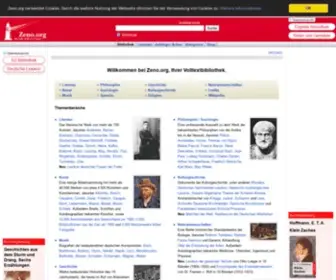 Zeno.org(Bibliothek) Screenshot
