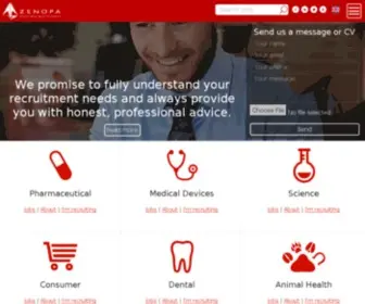 Zenopa.com(Recruitment Within Pharmaceutical Jobs) Screenshot