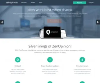 Zenopinion.com(Customer feedback software) Screenshot