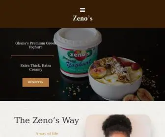 Zenosyoghurt.com(Zeno's Yoghurt) Screenshot