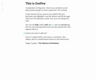 Zenpen.io(Minimal Distraction) Screenshot