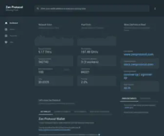 Zenprotocolpool.com(Zen Protocol Mining Pool) Screenshot