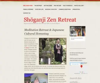 Zenretreat.com(Shōganji Zen Retreat) Screenshot
