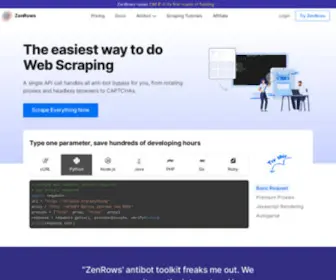 Zenrows.com(Web Scraping API & Data Extraction) Screenshot