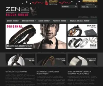 Zenseparis.com(Bracelet cuir homme) Screenshot