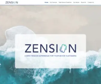 Zensiontec.com(A zero tension experience for your device customers) Screenshot