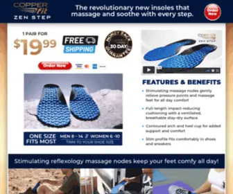 Zenstep.com(Copper Fit® Zen Step) Screenshot